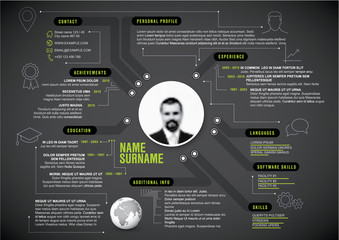 Original blue minimalist cv resume template
