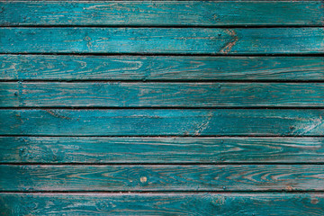 Background of wooden boards of green color