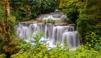 Beautiful waterfall in deep forest