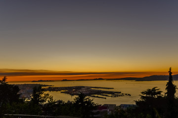 Fototapeta premium Sunset from O Castro - Vigo