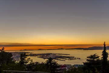 Fototapeta premium Sunset from O Castro - Vigo