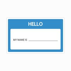 Template of identification card. Name tag blank sticker. Flat label 
