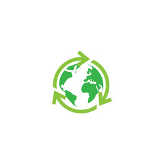 World recycle logo or icon design template