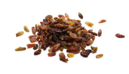 Raisins isolated on white background