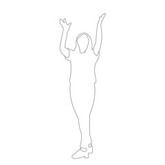 sketch, outline girl