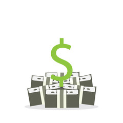 Banknote money icon for finance concept.