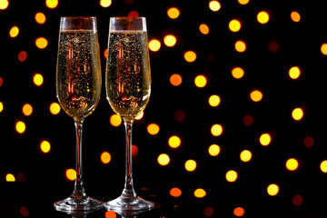 two glasses of champagne