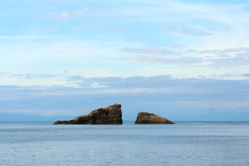 雲見海岸の夫婦岩