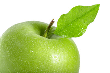 Green apple, isolated on white background