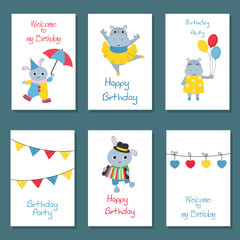 Set of birthday card