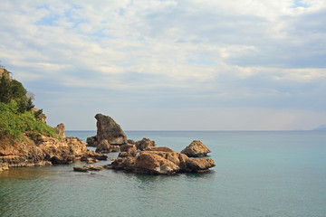 Rocks and sea