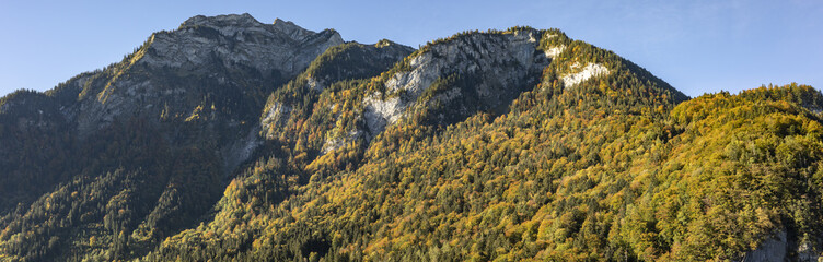 Panorama von den Bergen in Interlaken