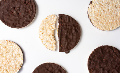 Chocolate covered corn plates snack