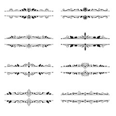 Set of vintage elements for text delimiters