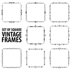 Set of eight vintage elegant black frames