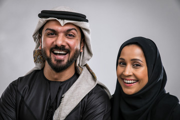 Middle eastern couple portraits