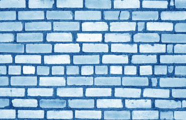 Grungy weahered brick wall in navy blue tone.