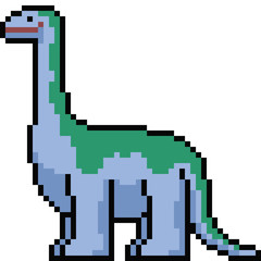 vector pixel art brontosaurus © Saphatthachat