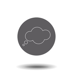 thin line speech, bubble, dialog box icon on white background
