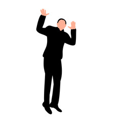 silhouette man jumping