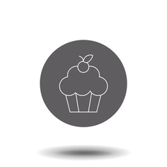 Cupcake linen suitable for logo, pattern design. Vector illuoodle drawingstration.