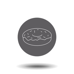 Donut line icon. Outline Vector Icon Isolated on White Background. Trendy flat ui sign design, graphic pictogram. Logo illustration. Eps10.