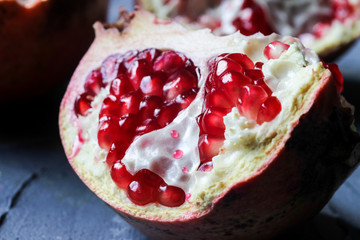 fresh pomegranate fruits
