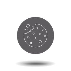 Cookie line icon, outline vector sign, linear style pictogram isolated on white. Symbol, logo illustration.