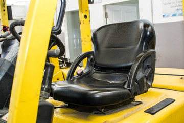 The seat of the forklift