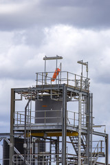 Fototapeta premium Prossesing factory with windsock UK