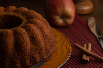  Homemade apple cake with cinnamon