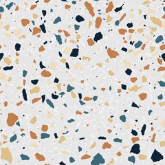Terrazzo seamless pattern. The texture of the stone floor. Vector illustration