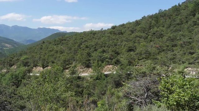 mountainous landscape in the Vercors in France