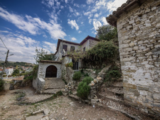 Fototapeta na wymiar Small streets Berat city of 1000 windows, Albania