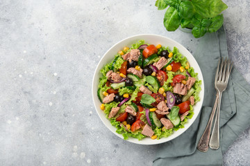 tuna salad in white bow © anna_shepulova