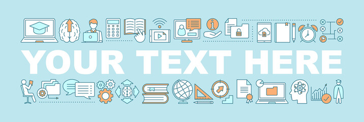 Self-education word concepts banner
