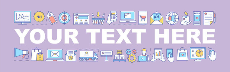 Brand marketing word concepts banner