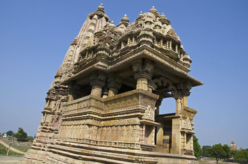 JAVARI TEMPLE, Facade - South East View, Eastern Group, Khajuraho, Madhya Pradesh, UNESCO World...