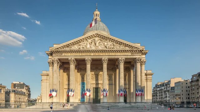 The Pantheon, a neoclassical building in the Latin Quarter in Paris, France