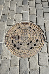 manhole in the street