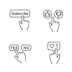 App buttons linear icons set