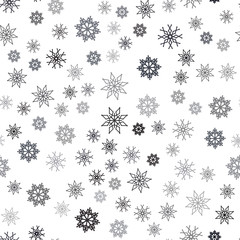 Dark Pink vector seamless texture with colored snowflakes.