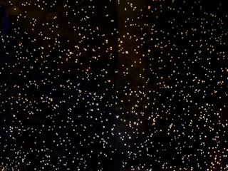 Black background – starry sky, bubbles