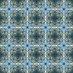 Portuguese azulejo ceramic tile pattern.