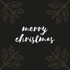Obraz premium Goldene Karte Weihnachten - merry Christmas