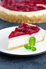 Cheesecake with Cherry Jelly.