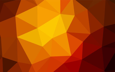 Dark Red, Yellow vector low poly layout.