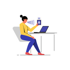 Voice recognition. Management of the voice intellectual assistant. Concept diagram.