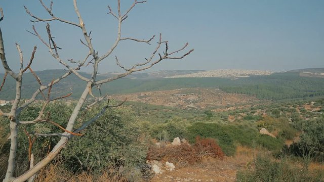 Palestinian city near Nazareth. Lower Galilee - Israel, cca 2015.