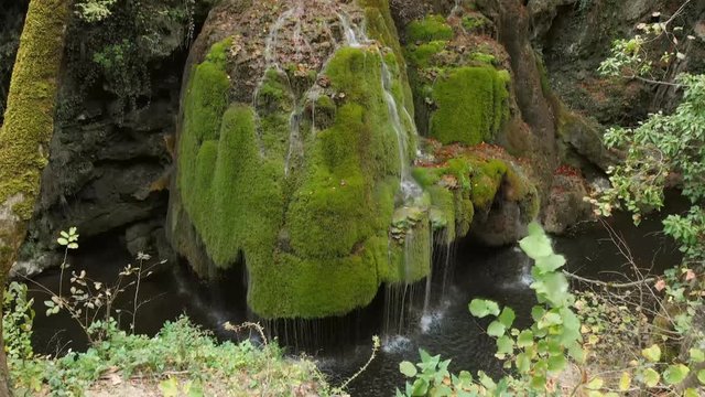Beautiful unique Bigar Waterfall in Romania